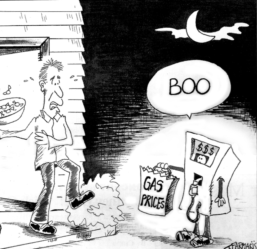Gas Prices Editorial Toon by Tif Farmakis-Day